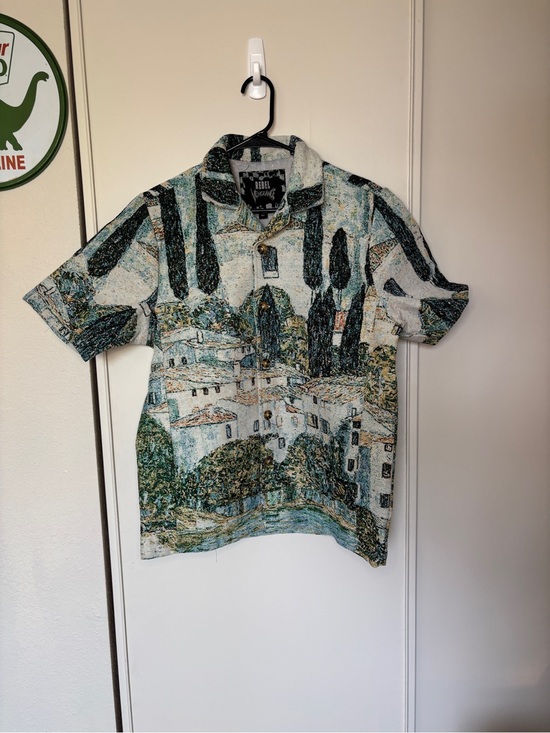 Rebel Vengeance Other - Rebel Vengeance Medium Unisex Green Landscape Art Print Button Up Shirt